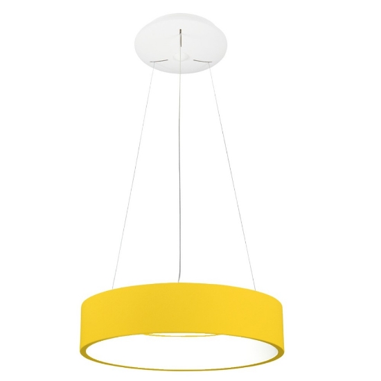 Lampadario 45 cm moderno giallo anello led 27w cct 3000k 4000k dimmerabile