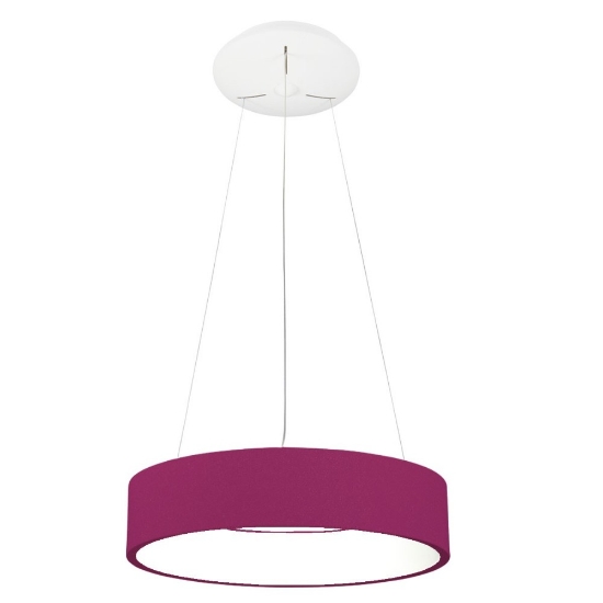 Lampadario 45 cm moderno magenta anello led 27w cct 3000k 4000k dimmerabile