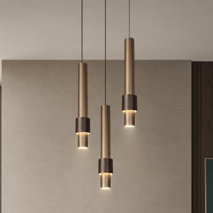 Lampadario caffe oro per tavolo sala da pranzo moderna led 12w 2700k