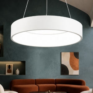 Lampadario a sospensione 60 cm moderno anello bianco led 36w cct 3000k 4000k