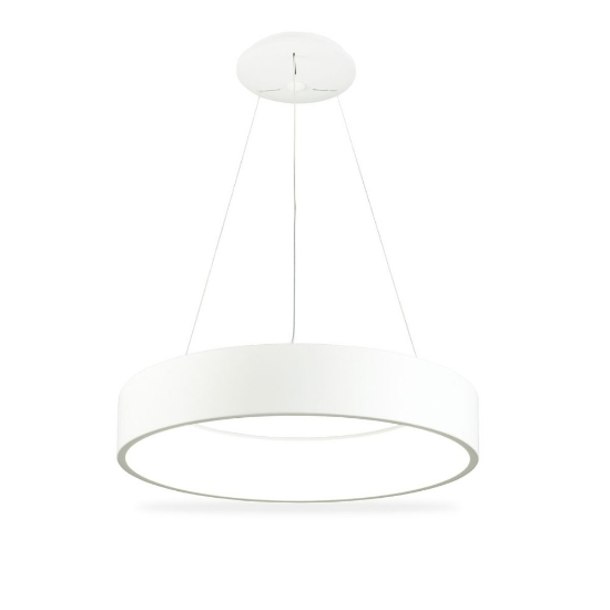 Lampadario a sospensione 60 cm moderno anello bianco led 36w cct 3000k 4000k