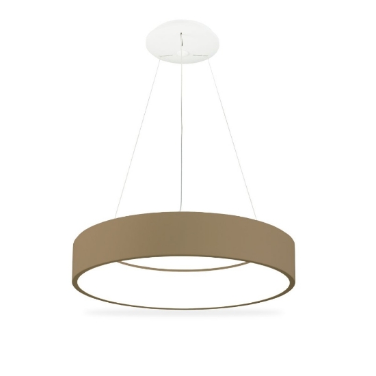 Lampadario a sospensione 60 cm sabbia anello led 36w cct 3000k 4000k per soggiorno moderno