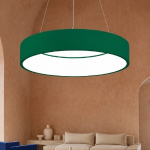 Lampadario 60 cm moderno anello verde bosco led 36w cct 3000k 4000k dimmerabile