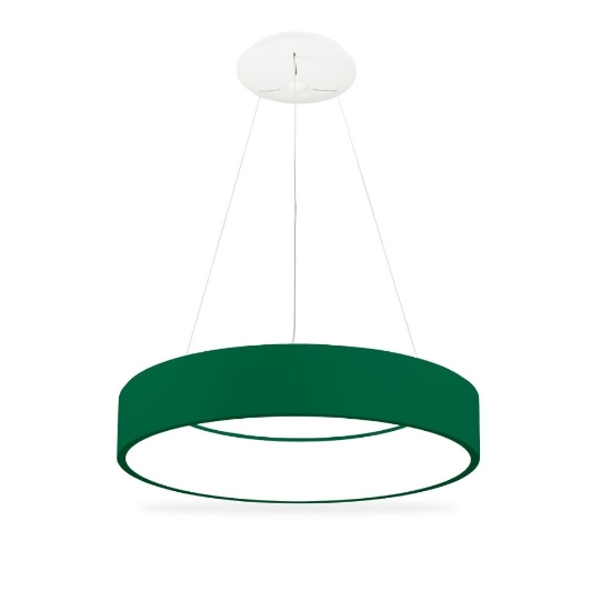 Lampadario 60 cm moderno anello verde bosco led 36w cct 3000k 4000k dimmerabile