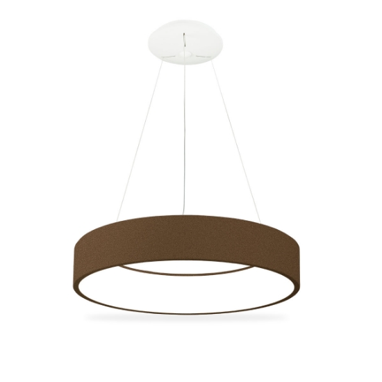 Lampadario 60 cm moderno anello ruggine led 36w cct 3000k 4000k dimmerabile per soggiorno