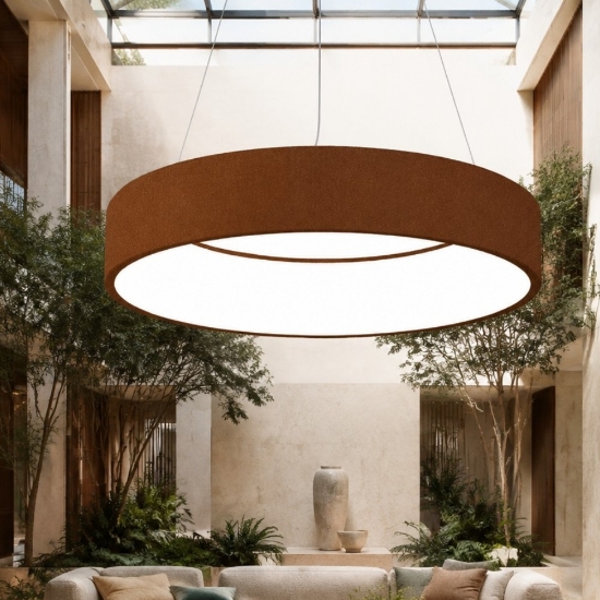 Lampadario 60 cm moderno oro rosato anello led 36w cct 3000k 4000k per soggiorno