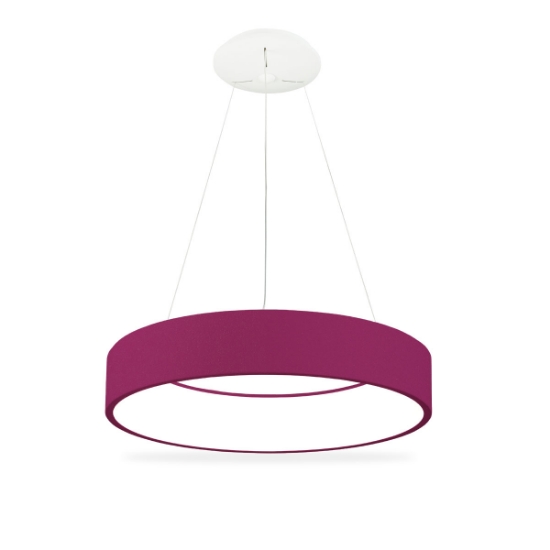 Lampadario 60 cm moderno anello magenta led 36w cct 3000k 4000k dimmerabile