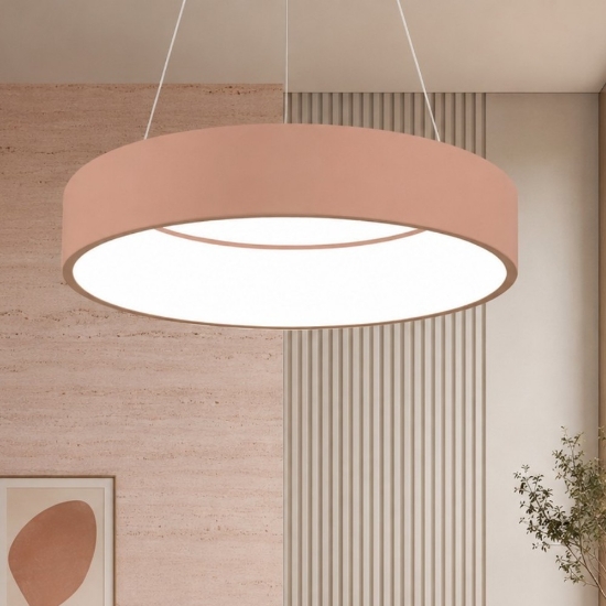 Lampadario 60 cm moderno pesca anello led 36w cct 3000k 4000k dimmerabile