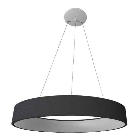 Lampadario 80 cm moderno anello antracite led cct 3000k 4000k dimmerabile per soggiorno