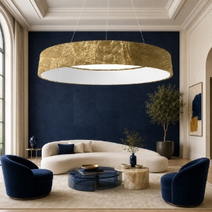 Lampadario a sospensione 80 cm moderna oro anello led 96w cct 3000k 4000k