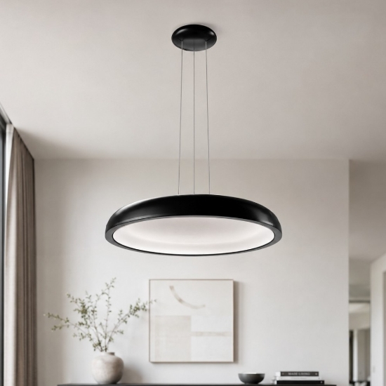 Lampada a sospensione moderna bianca led 35w 3000k dimmerabile cri90 3430lm per soggiorno