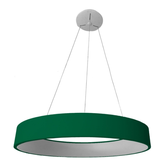 Lampadario 80 cm moderno anello verde bosco led 96w cct 3000k 4000k
