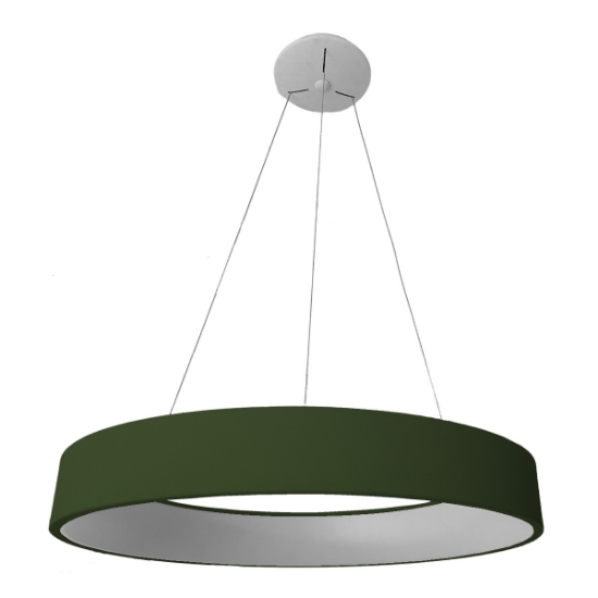 Lampadario 80 cm moderno anello verde oliva led 96w cct 3000k 4000k dimmerabile