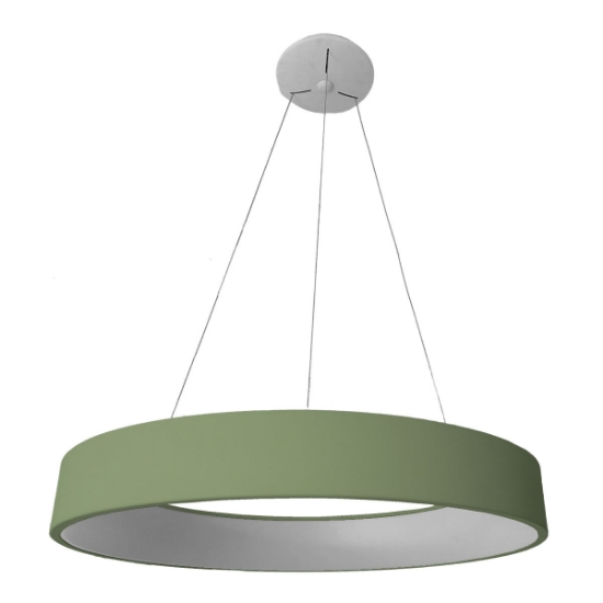Lampadario 80 cm moderno verde anello led 96w cct 3000k 4000k dimmerabile per soggiorno