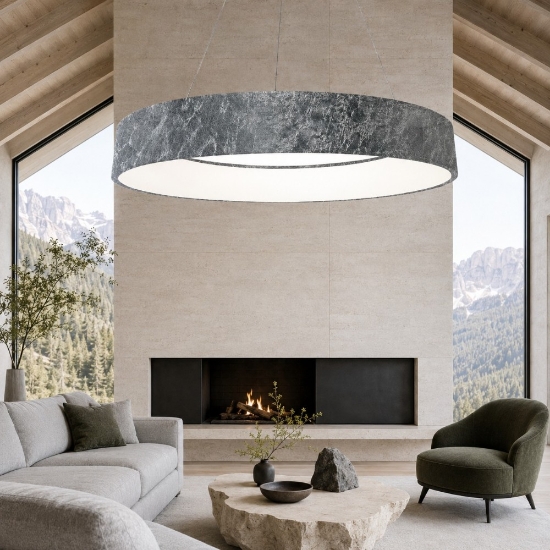 Lampadario 80 cm moderno foglia argento anello led 96w cct 3000k 4000k dimmerabile