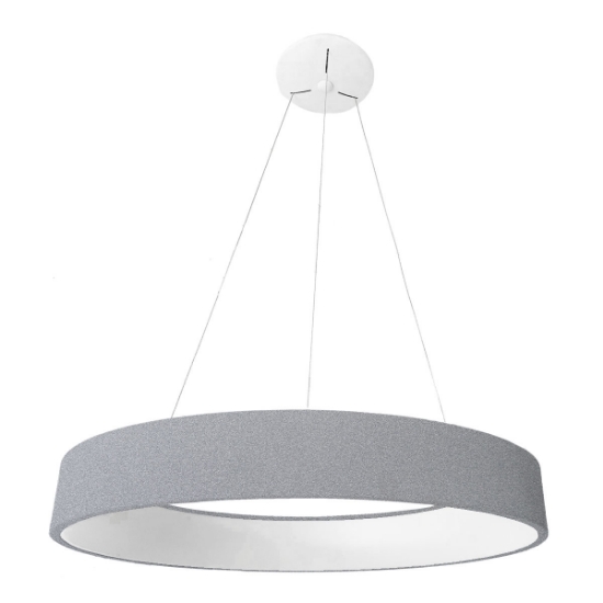 Lampadario 80 cm grigio perla anello led 96w cct 3000k 4000k dimmerabile per soggiorno