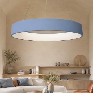 Lampadario 80 cm moderno carta da zucchero anello led 96w cct 3000k 4000k