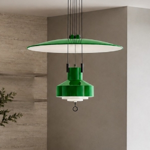 Stilnovo saliscendi lampadario da cucina bianco doppia emissione led 2700k