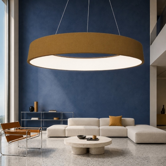 Lampadario 80 cm moderno oro anello led 96w cct 3000k 4000k dimmerabile per soggiorno
