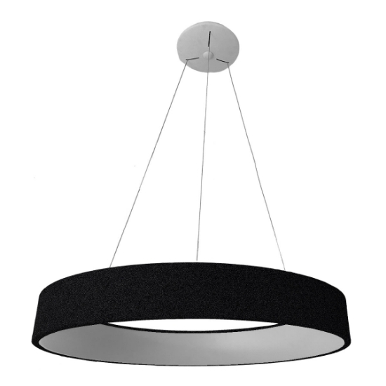 Lampadario a sospensione 80 cm moderno nero anello led 96w cct 3000k 4000k dimmerabile