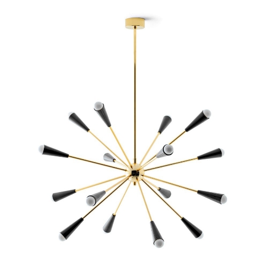 Sputnik stilnovo lampadario moderno oro led 2700k per soggiorno