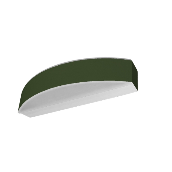 Applique curva da parete moderna biemissione led 16w cct 3000k 4000k verde oliva