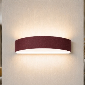 Applique da parete moderna biemissione bordeaux led 16w cct 3000 4000k