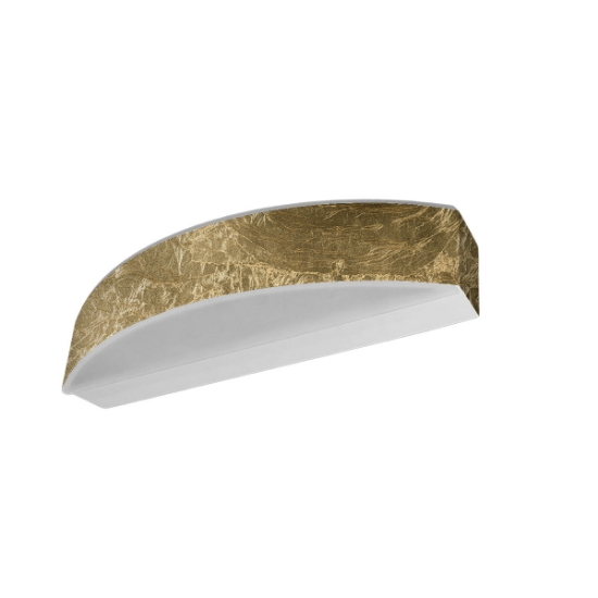 Applique da parete moderna biemissione led 16w cct 3000k 4000k foglia oro