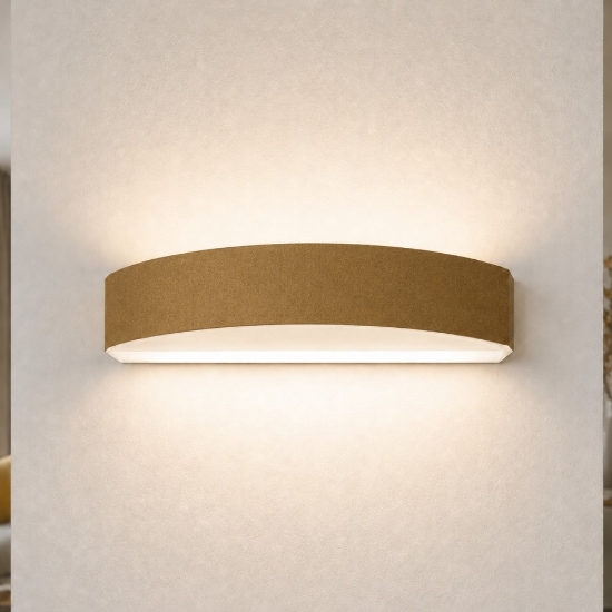 Applique da parete moderna lineare led 16w cct 3000k 4000k oro opaco