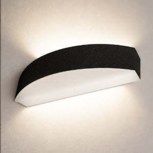 Applique da parete moderna led 16w cct 3000k 4000k nera biemissione