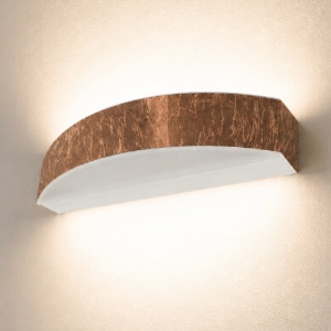 Applique da parete moderna led 16w cct 3000k 4000k rame biemissione curva