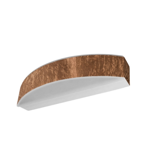 Applique da parete moderna led 16w cct 3000k 4000k rame biemissione curva