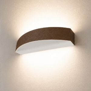 Applique da parete moderna biemissione led 16w cct 3000k 4000k ruggine