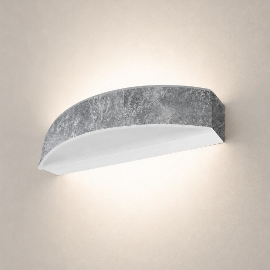 Applique da parete moderna biemissione led 16w cct 3000k 4000k foglia argento