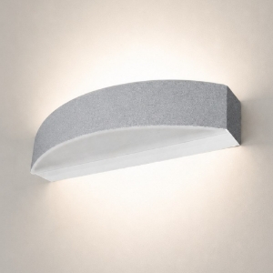 Applique da parete moderna biemissione led 16w cct 3000k 4000k grigio perla