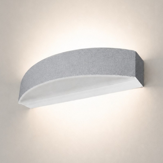 Applique da parete moderna biemissione led 16w cct 3000k 4000k grigio perla