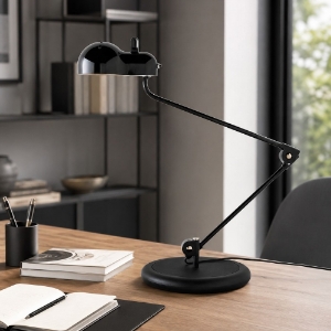 Stilnovo topo lampada da scrivania design moderno nera