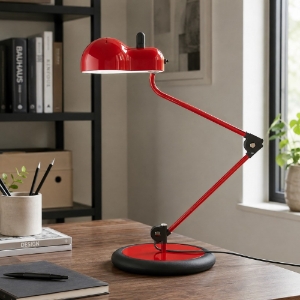 Lampada da scrivania design rossa led 2700k stilnovo topo