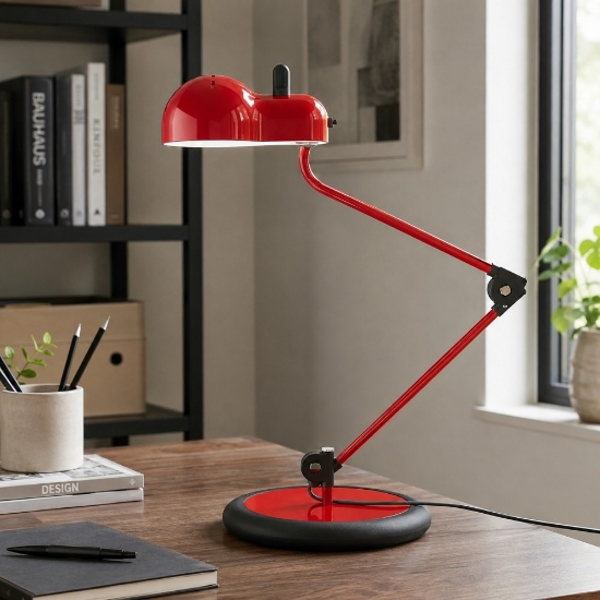 Lampada da scrivania design rossa led 2700k stilnovo topo