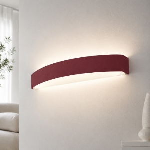 Applique da parete moderna led 20w cct 3000k 4000k bordeaux biemissione