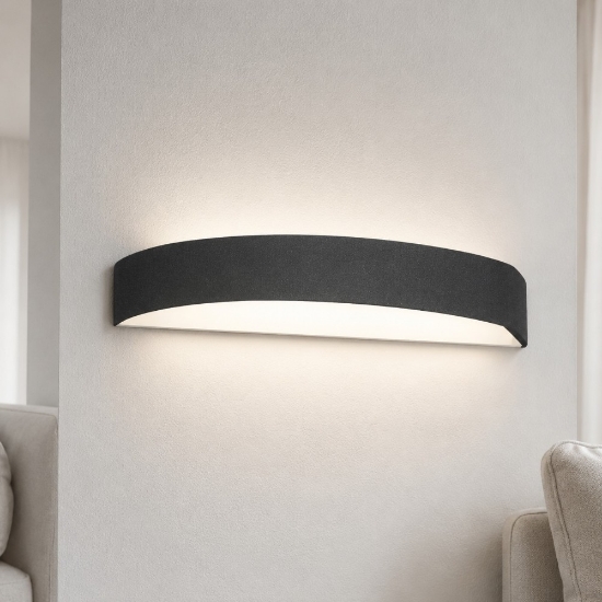 Applique da parete moderna biemissione antracite led 20w cct 3000k 4000k