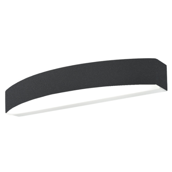 Applique da parete moderna biemissione antracite led 20w cct 3000k 4000k