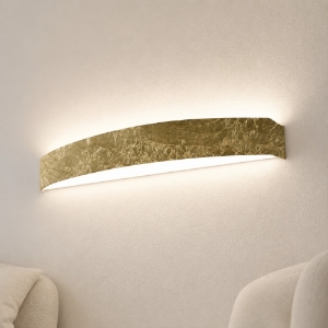 Applique da parete moderna led 20w cct 3000k 4000k finitura foglia oro