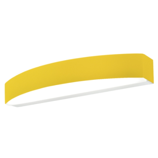 Applique da parete moderna biemissione giallo girasole led 20w cct 3000k 4000k