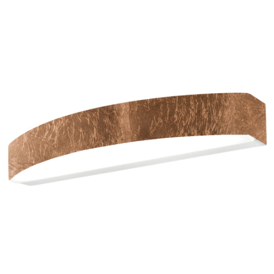 Applique da parete moderna led 20w cct 3000k 4000k biemissione foglia rame
