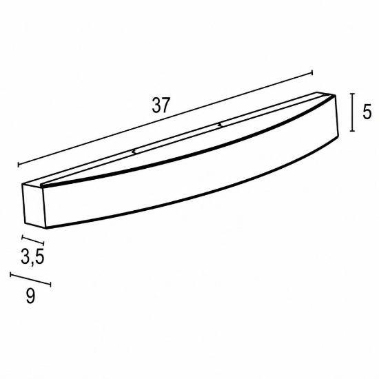 Applique da parete moderna led 20w cct 3000k 4000k ruggine biemissione