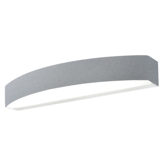 Applique da parete moderna biemissione grigio perla led 20w cct 3000k 4000k