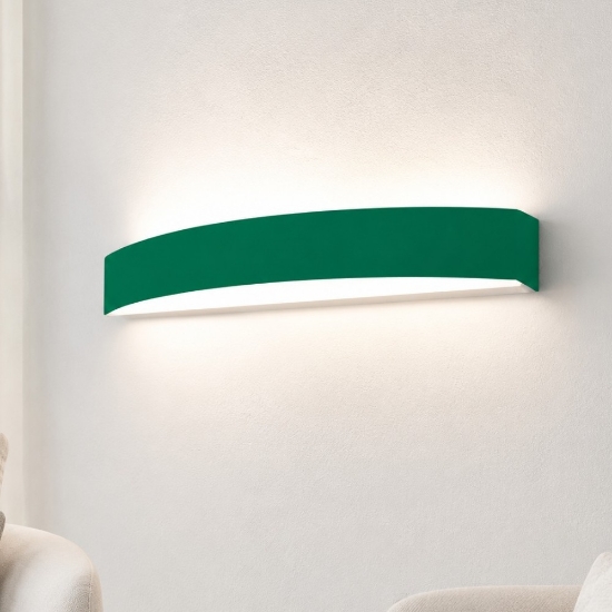 Applique da parete moderna led 20w cct 3000k 4000k verde bosco biemissione