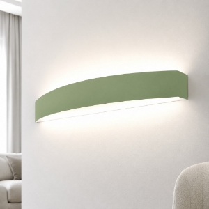 Applique da parete moderna biemissione verde salvia led 20w cct 3000k 4000k