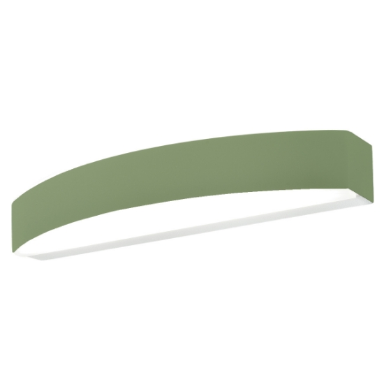 Applique da parete moderna biemissione verde salvia led 20w cct 3000k 4000k
